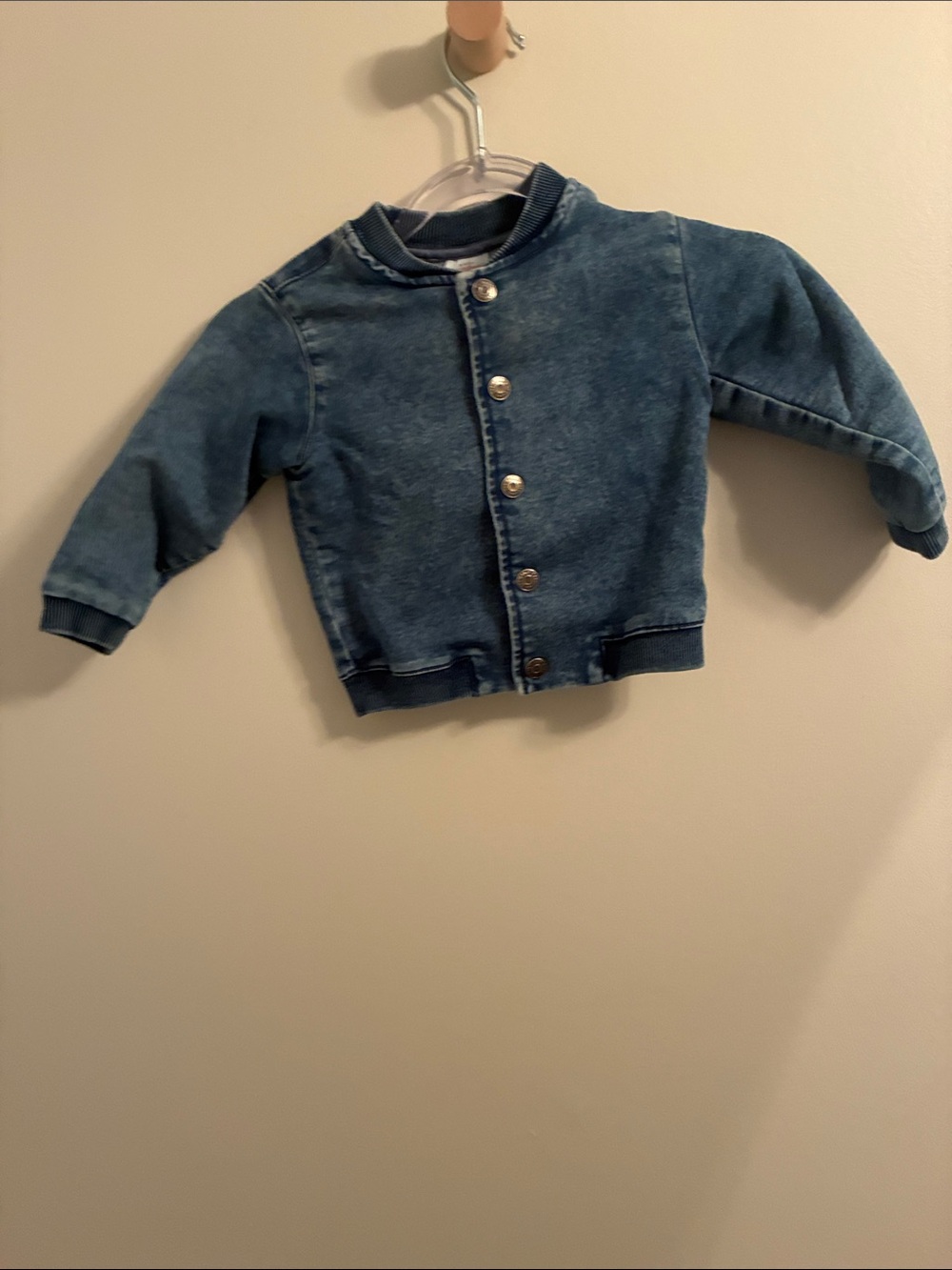 Cat & Jack Dark Blue Denim Snap-Front Jacket